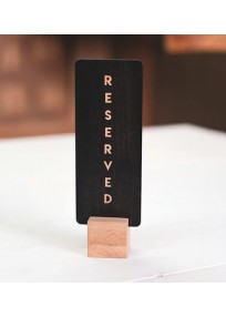 Reserved на оргстекле и деревянной подставке (арт.Stz12)
